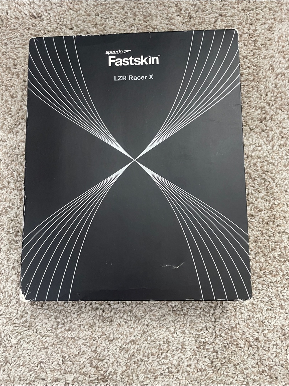 Speedo Fastskin LZR Racer X Black with shiny blue Lines